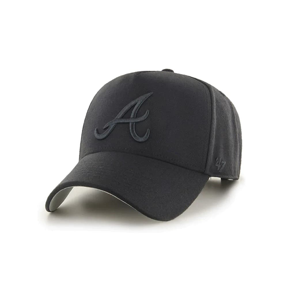 Бейсболка 47 Brand Atlanta Braves Black '47 MVP DT MLB Snapback Hat