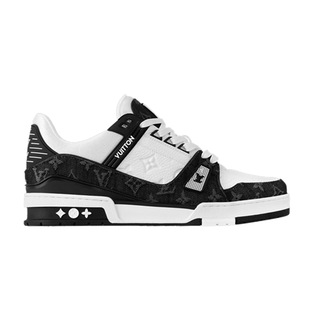Кроссовки Louis Vuitton Trainer 'Embossed Monogram - White Black Denim'