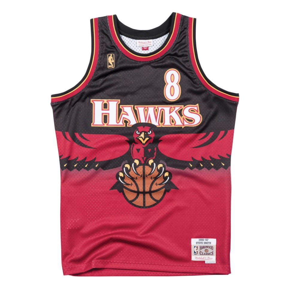Баскетбольная джерси Mitchell & Ness Steve Smith Atlanta Hawks Hardwood Classics Throwback NBA Swingman Jersey