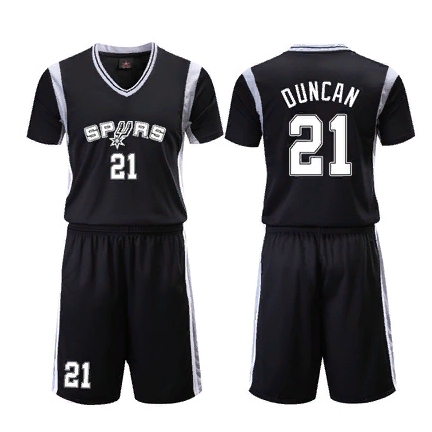 Баскетбольная форма San Antonio Spurs Black 21 Duncan Uniform