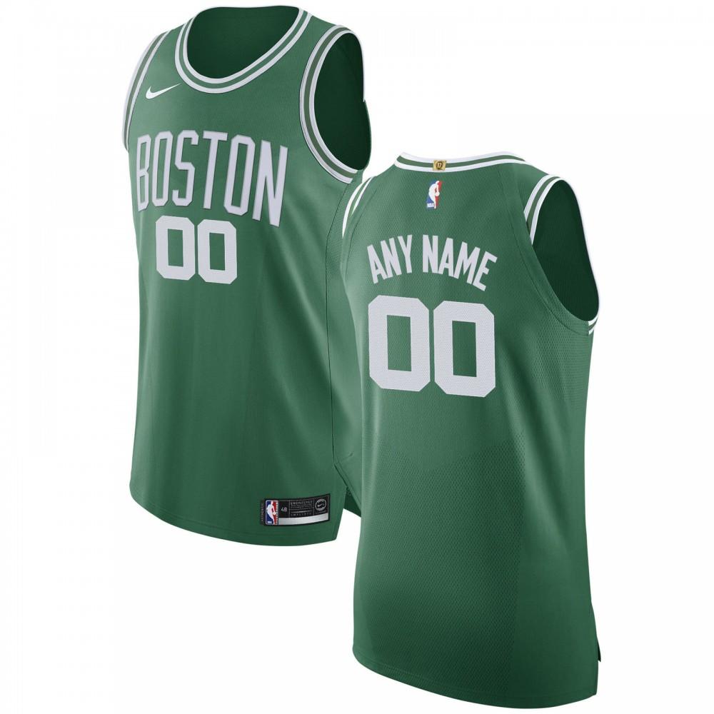 Баскетбольная джерси 2019-20 Boston Celtics Nike Green Authentic Custom Icon Edition