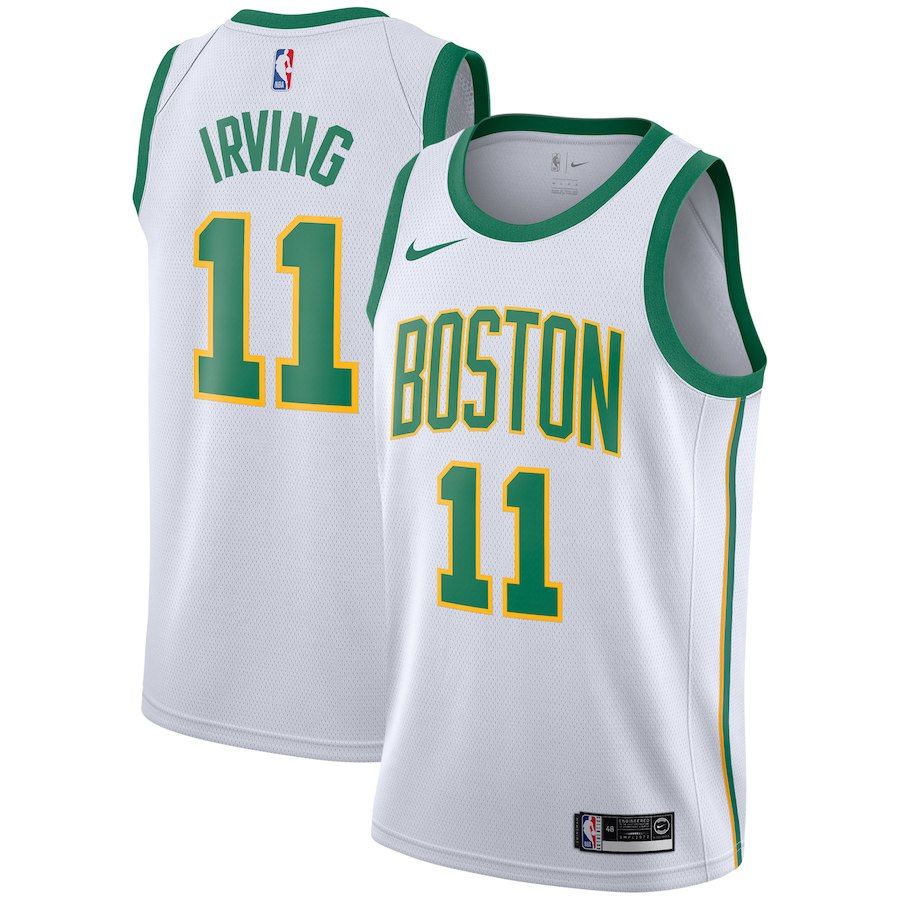 Баскетбольная джерси 2018-19 Kyrie Irving Celtics #11 City White