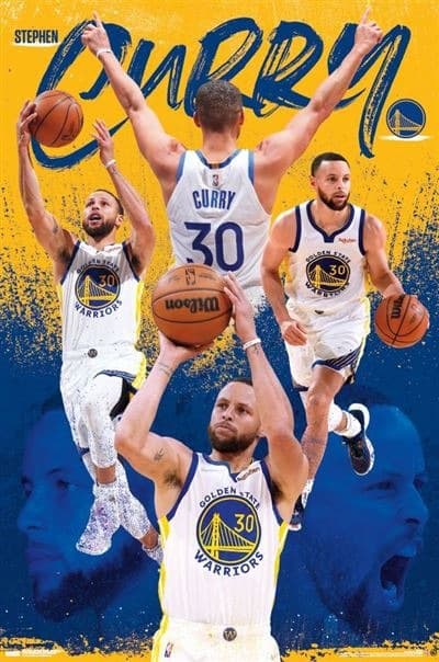 Настенный постер Stephen Curry Golden State Warriors NBA Wall Poster