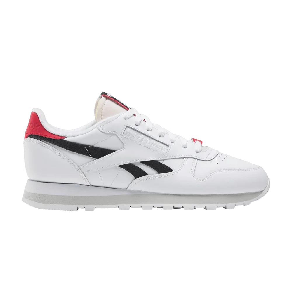 Кроссовки Reebok Classic Leather 'White Black Vector Red'