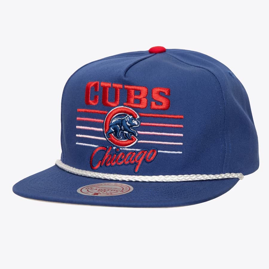 Бейсболка Mitchell & Ness Royal Chicago Cubs Radiant Lines Deadstock Snapback Hat