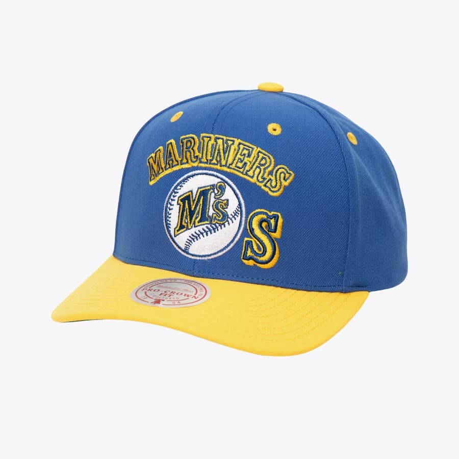 Бейсболка Mitchell & Ness Royal Seattle Mariners Cooperstown Collection All In 2.0 Pro Crown Snapback Hat