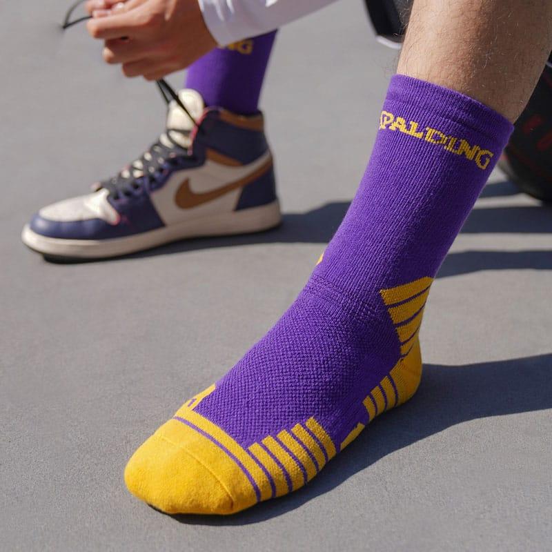 Спортивные носки Ehot Spalding Controls Purple-Yellow Crew Socks