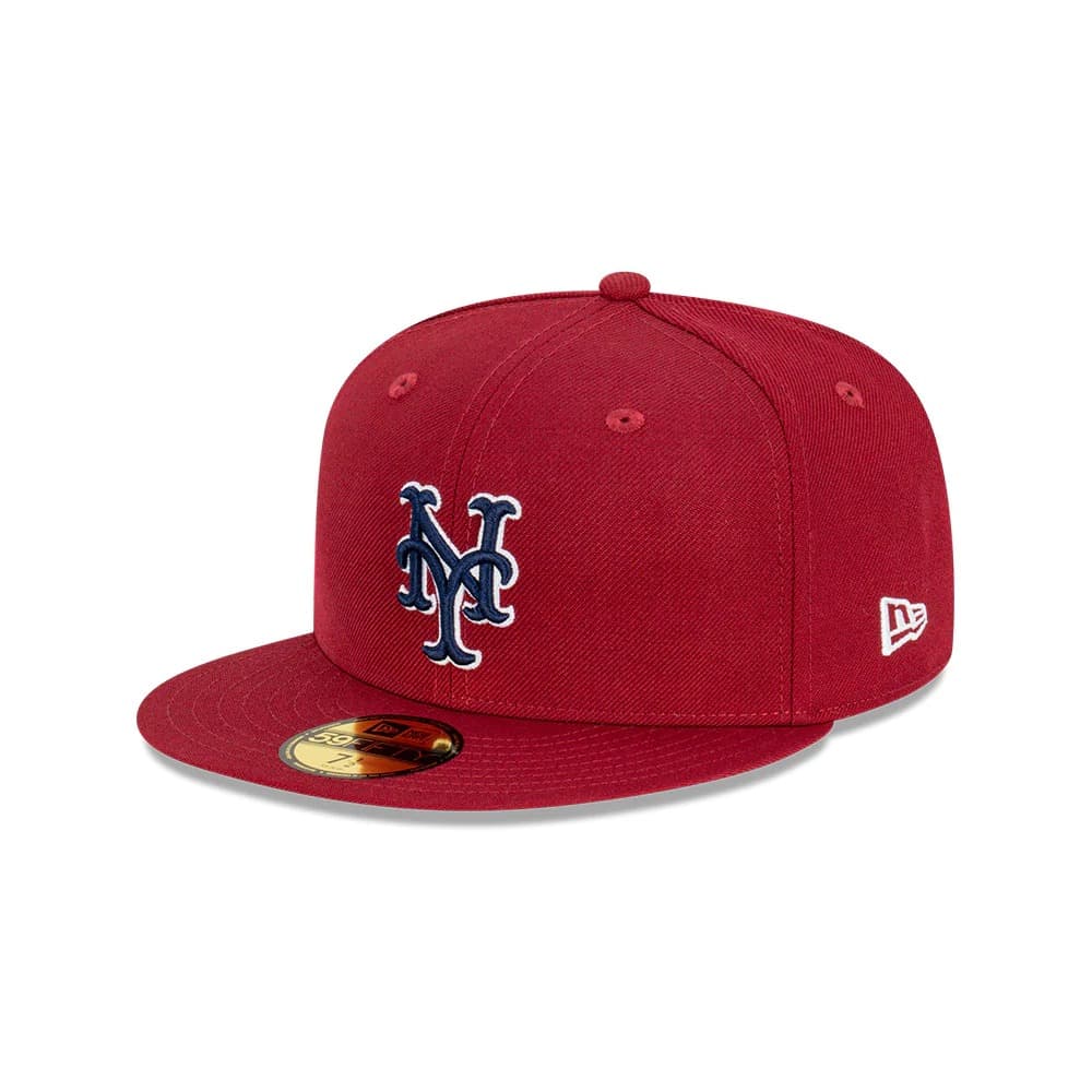 Бейсболка New Era New York Mets Bordeaux 59FIFTY MLB Fitted Hat
