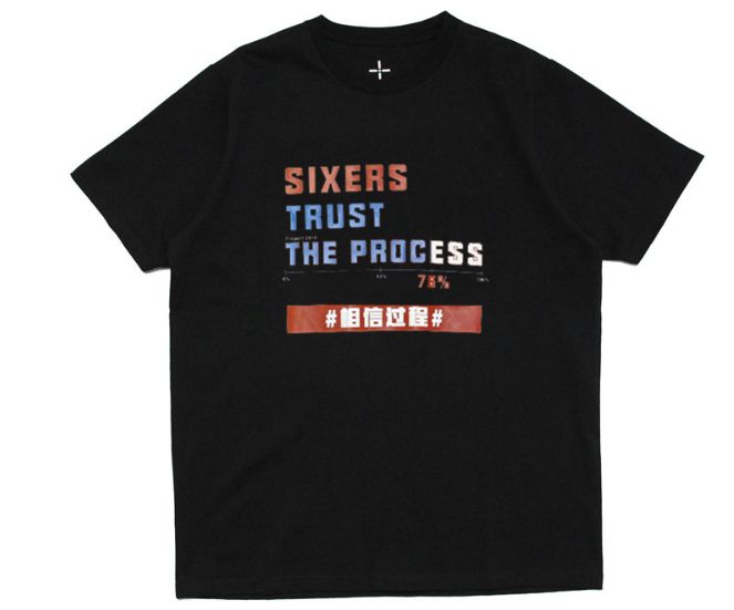 Футболка Phila Sixers Trust The Process Black Tee