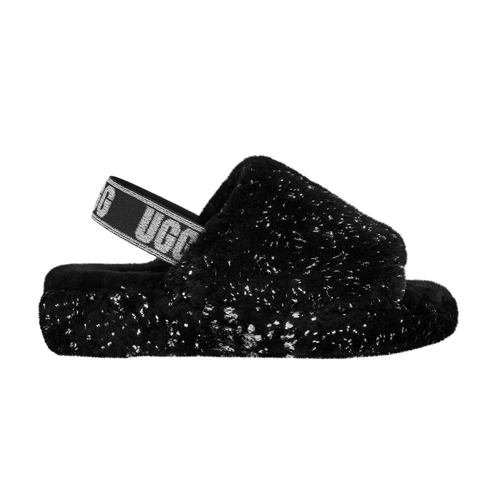 UGG Wmns Fluff Yeah Slide 'Metallic Sparkle - Black'