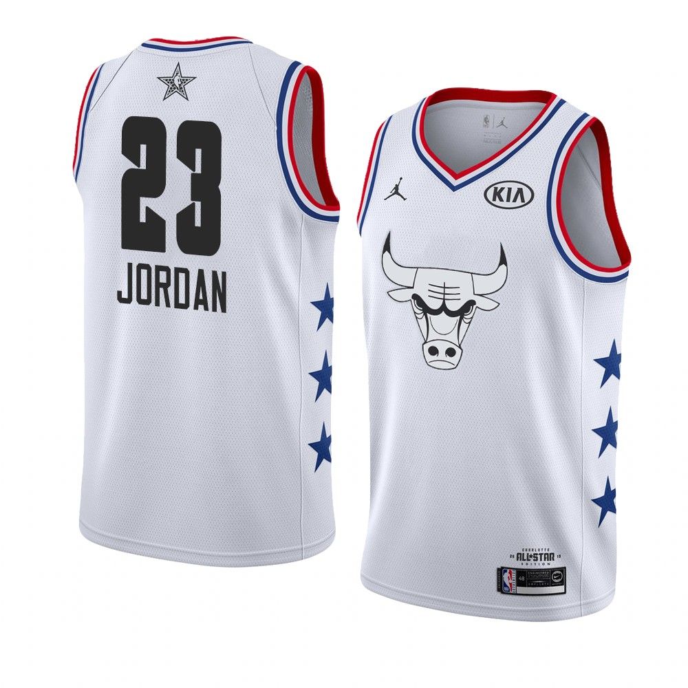 Баскетбольная джерси 2019 All-Star Bulls Michael Jordan #23 White Swingman Jersey