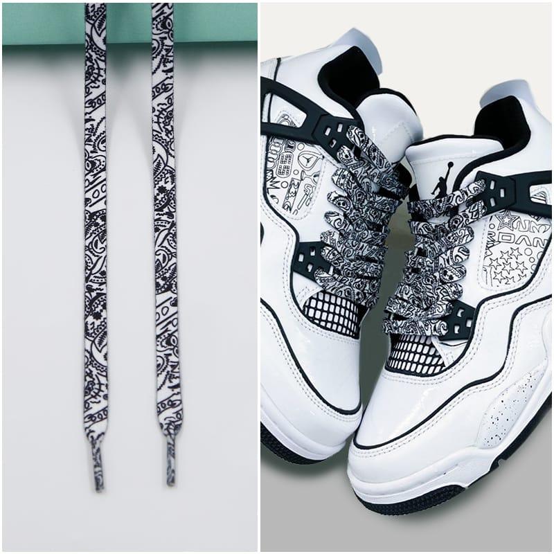 Шнурки Gorilla Guard Air Jordan 4 White Paisley Laces