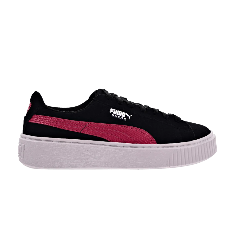 Кроссовки Puma Suede Platform Jr 'Snake - Black Love Potion'