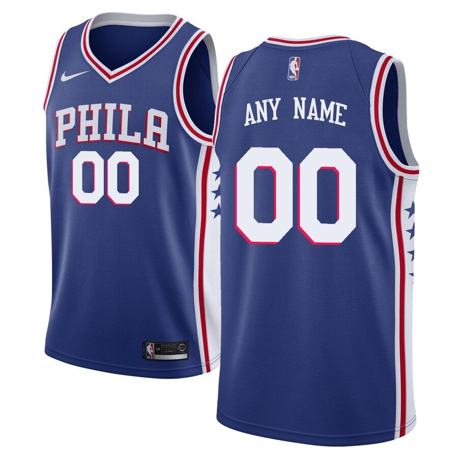 Баскетбольная джерси 2019-20 Philadelphia 76ers Swingman Custom Blue Icon Edition