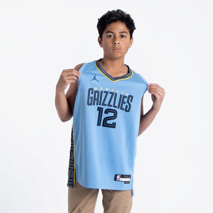 Баскетбольная джерси 2022-23 Memphis Grizzlies Ja Morant #12 Youth Swingman Statement Edition Blue Jersey