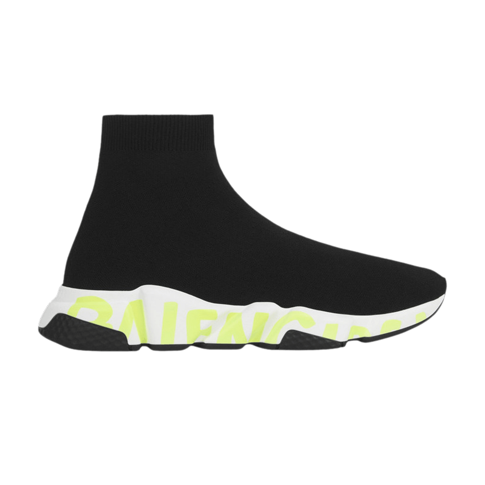 Кроссовки Balenciaga Speed Sneaker 'Graffiti - Black Fluo Green'