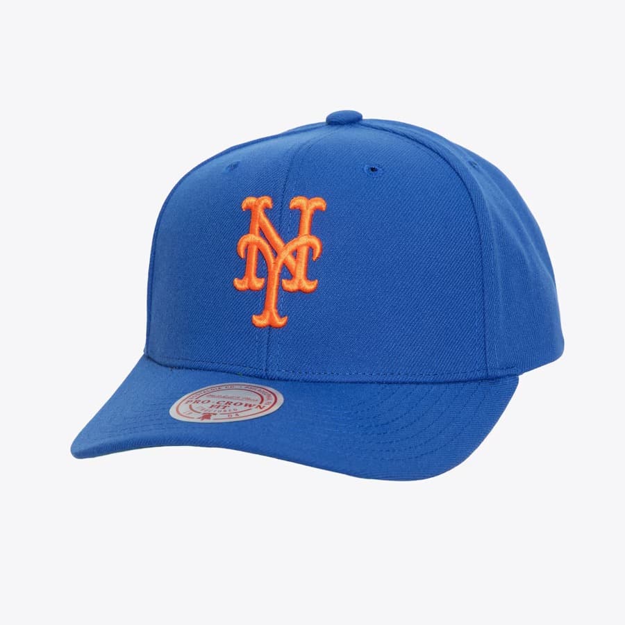 Бейсболка Mitchell & Ness Blue New York Mets Cooperstown Collection Team Pro Snapback Hat