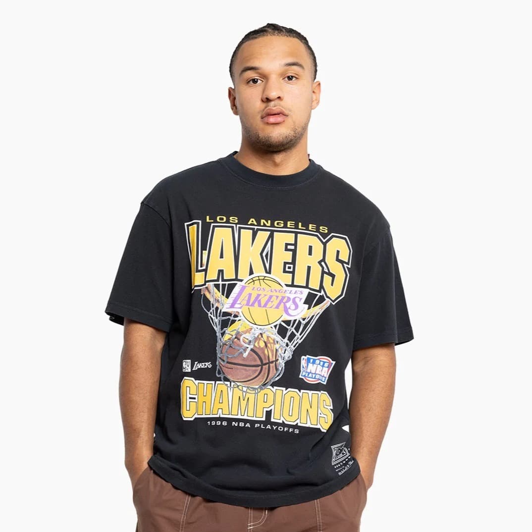 Футболка Mitchell & Ness Los Angeles Lakers Nothin’ But Net Black Vintage T-Shirt