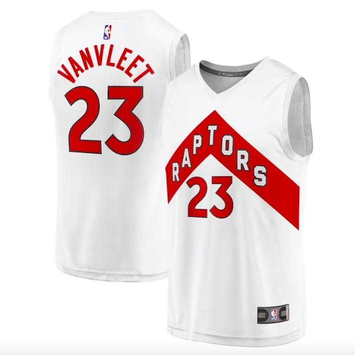 Баскетбольная джерси 2022-23 Toronto Raptors #23 Fred VanVleet Fast Break Association White Jersey