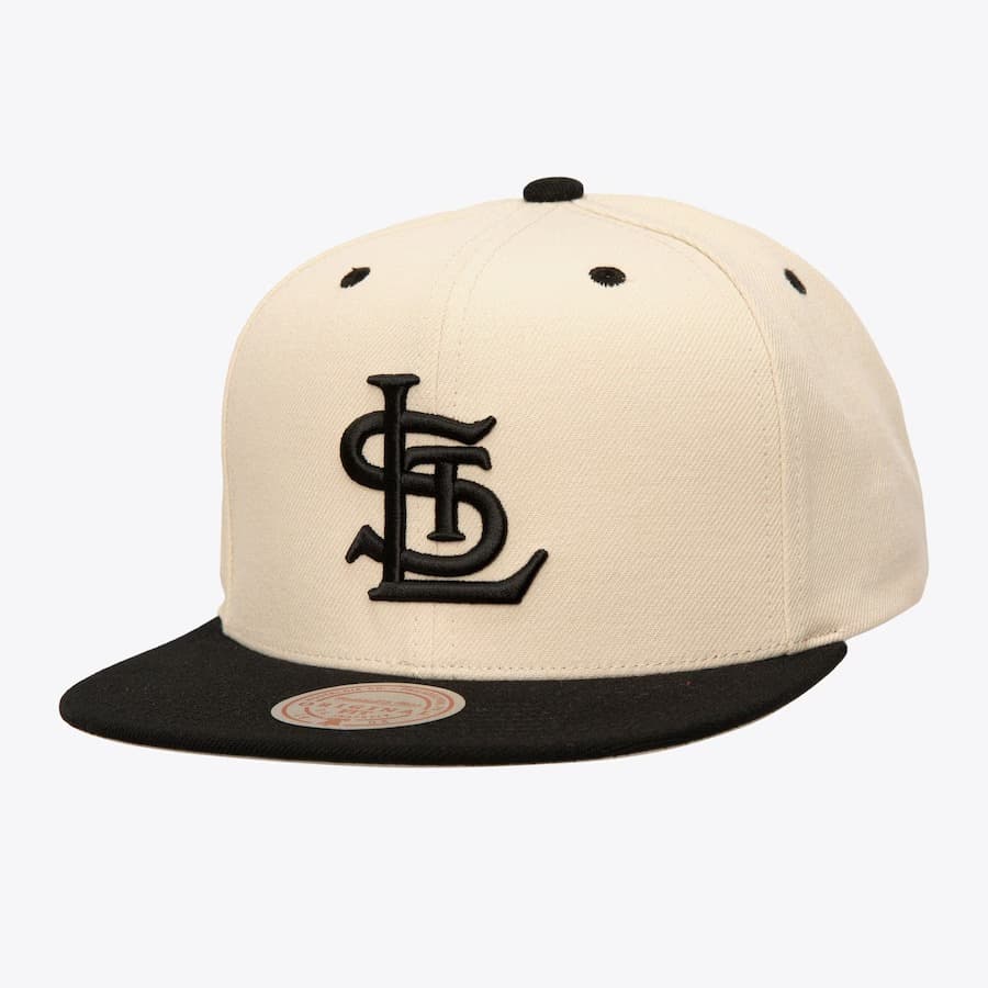 Бейсболка Mitchell & Ness Off White St. Louis Cardinals Cooperstown Collection Snapback Hat