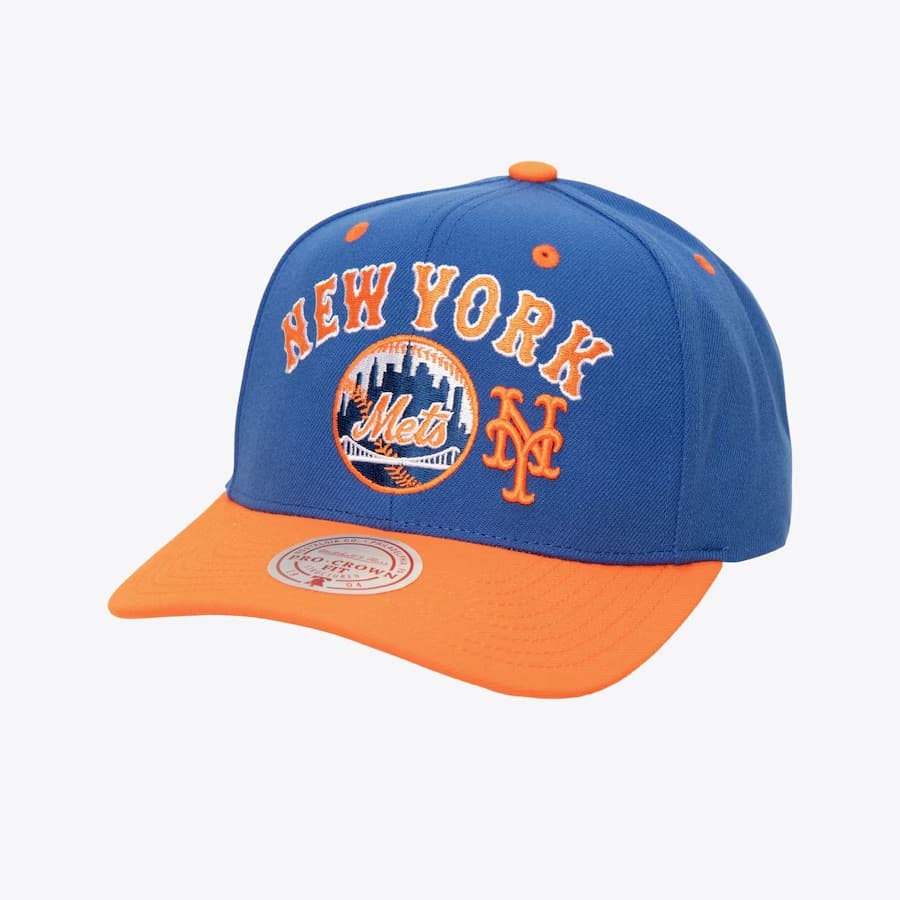 Бейсболка Mitchell & Ness Royal New York Mets All In 2.0 Pro Crown Snapback Hat