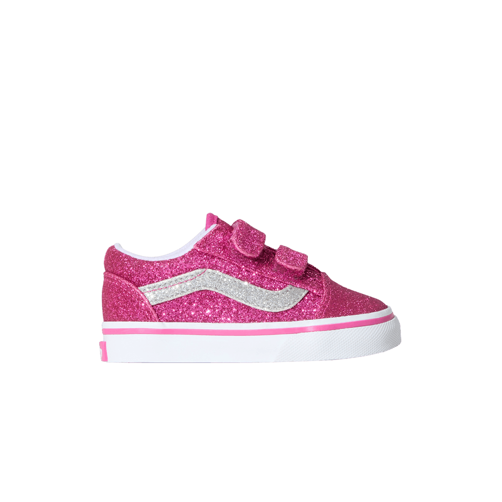 Кроссовки Vans Old Skool V Toddler 'Glitter Raspberry Rose Pink'