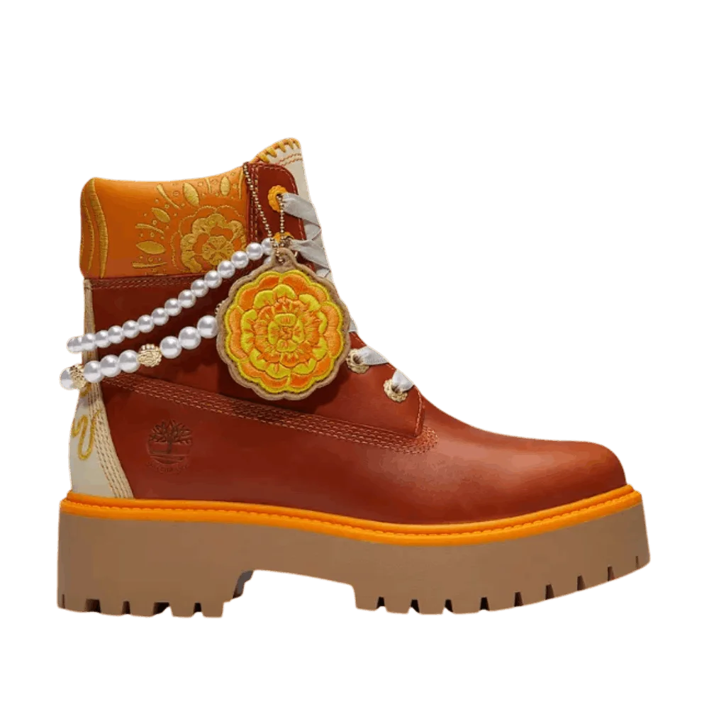 Ботинки Timberland Wmns Stone Street Platform Día De Muertos 6-Inch Waterproof Boot 'Rust Full Grain Orange'
