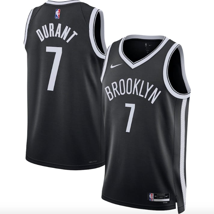 Баскетбольная джерси 2022-23 Brooklyn Nets #7 Kevin Durant Icon Black Jersey