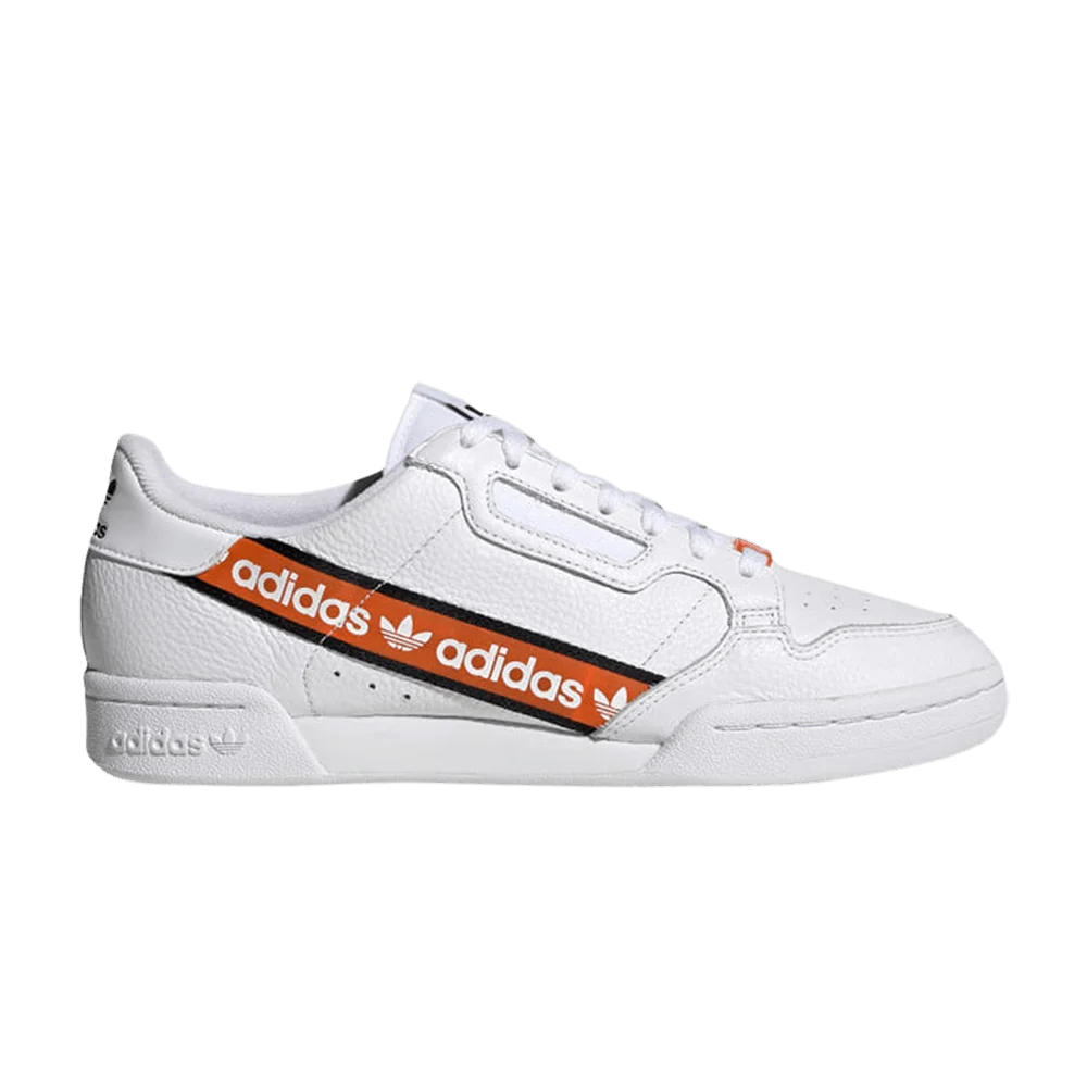 Кроссовки Adidas Continental 80 'Wordmark Side Stripe - White Orange'