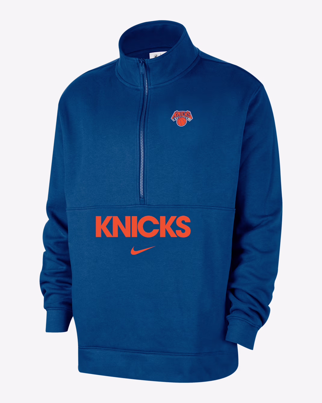 Мужская толстовка Nike NBA New York Knicks Club Courtside Rush Blue/Brilliant Orange