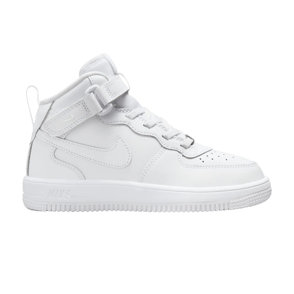 Кроссовки Nike Force 1 Mid EasyOn PS 'Triple White'