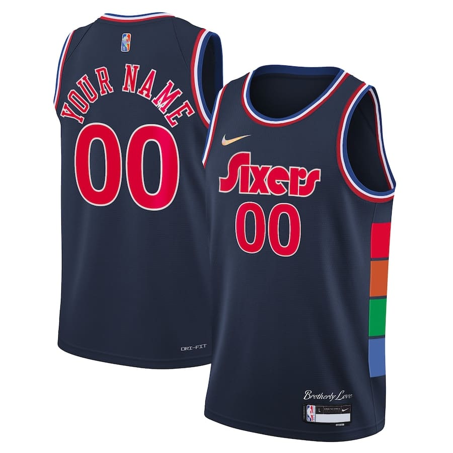 Баскетбольная джерси 2021-22 Philadelphia 76ers Nike City Edition Swingman Jersey – Custom