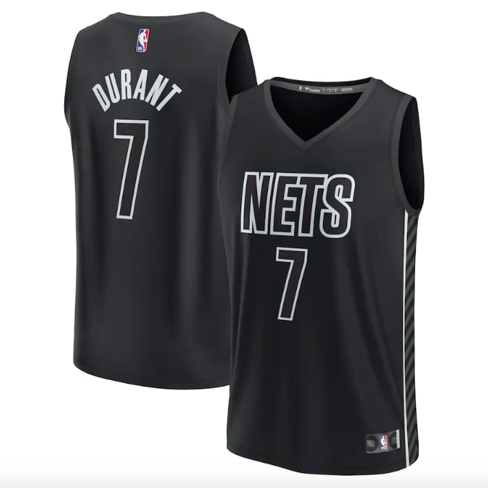 Баскетбольная джерси 2022-23 Brooklyn Nets #7 Kevin Durant Fast Break Statement Black Jersey