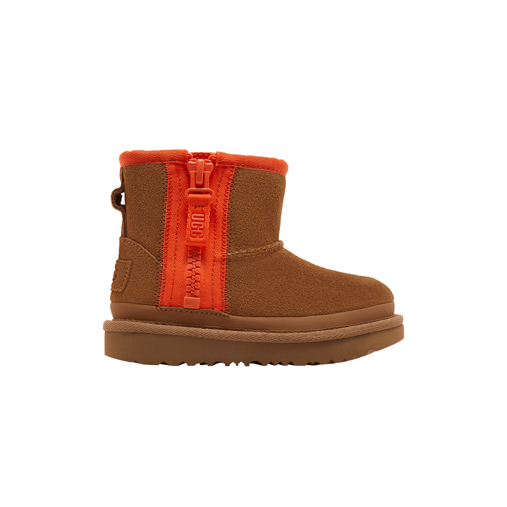 Кроссовки UGG Classic Mini Zipper Tape Logo Boot Toddler 'Chestnut'