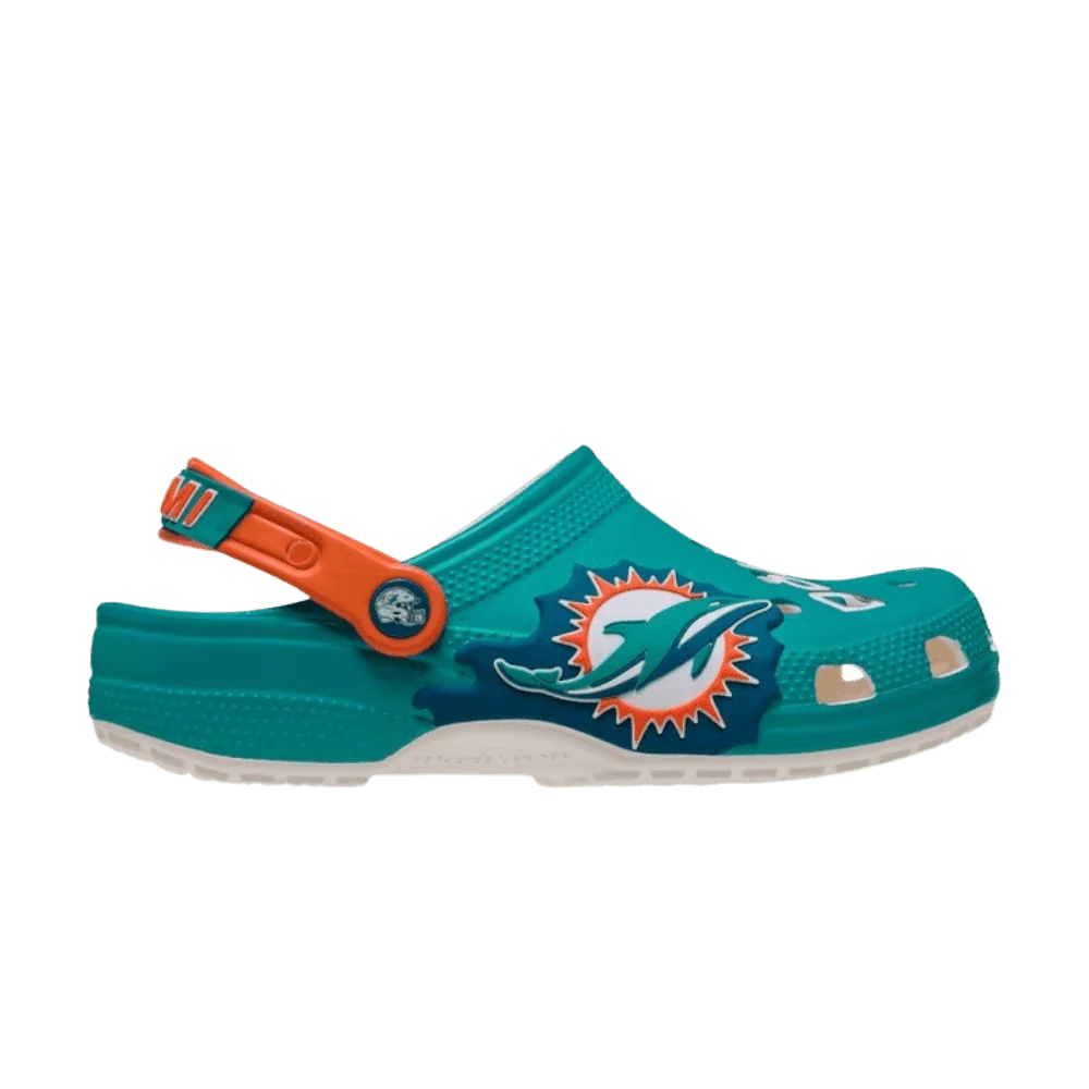 Кроссовки NFL x Crocs Classic Clog Big Kid 'Miami Dolphins'