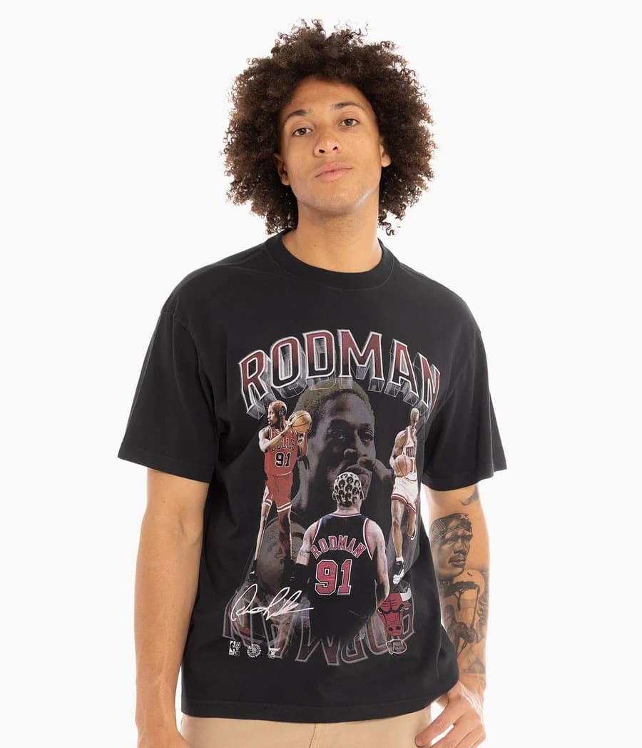 Футболка Mitchell & Ness Dennis Rodman Chicago Bulls Player Stats T-Shirt