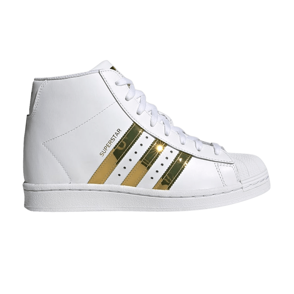 Кроссовки Adidas Wmns Superstar Up 'White Gold Metallic'