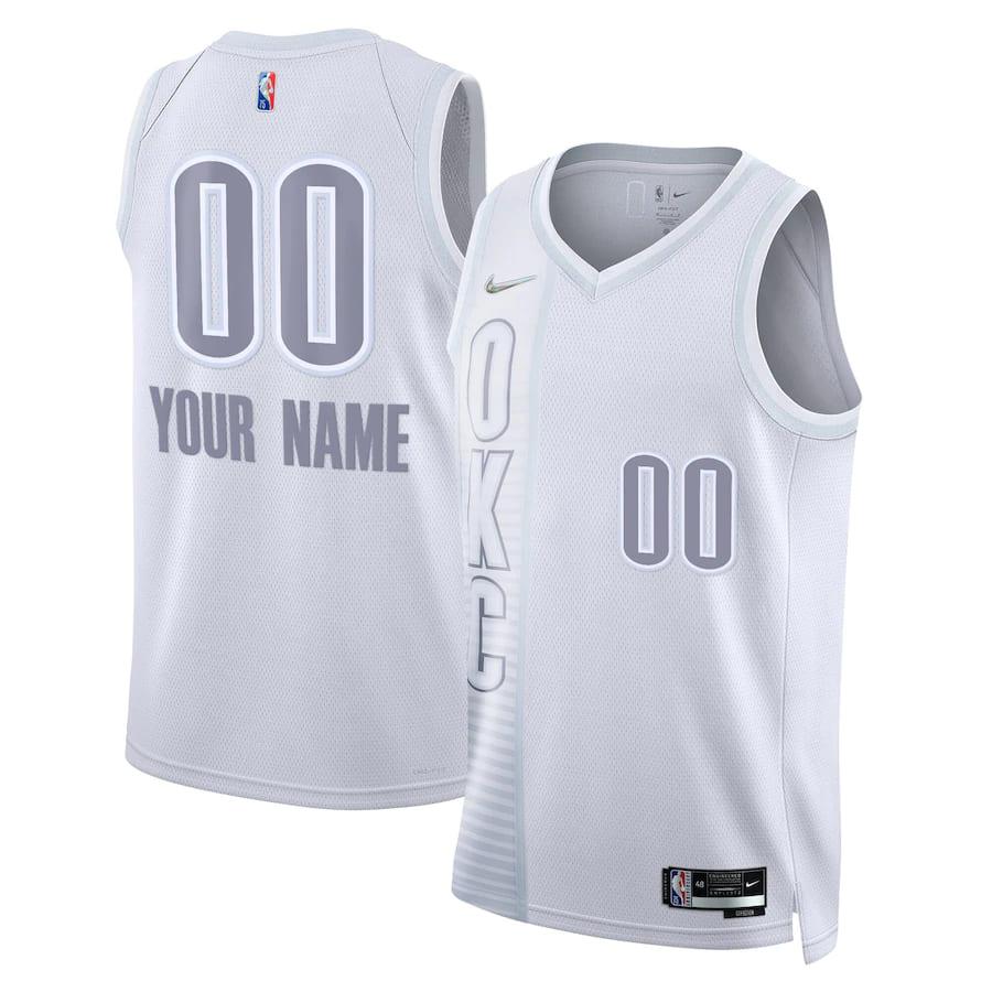 Баскетбольная джерси 2021-22 Oklahoma City Thunder Nike City Edition Swingman Jersey – Custom