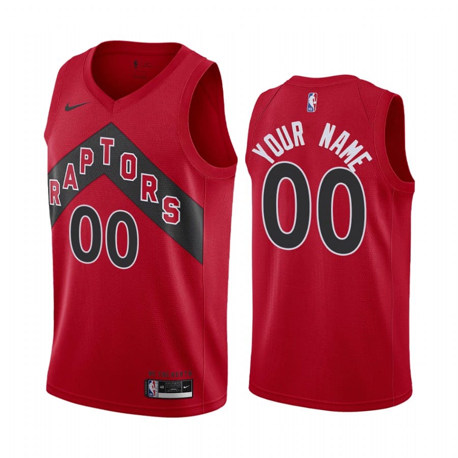 Баскетбольная джерси 2020-21 Toronto Raptors #00 Custom Icon Edition Red Swingman Jersey