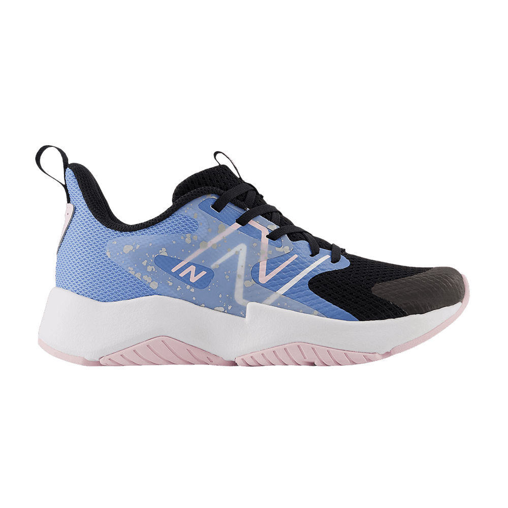 Кроссовки New Balance Rave Run v2 Big Kid 'Black Blue Laguna Paint Splatter'