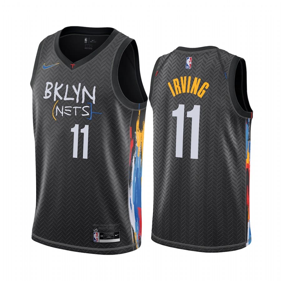 Баскетбольная джерси 2020-21 Brooklyn Nets #11 Kyrie Irving City Edition Black Swingman Jersey