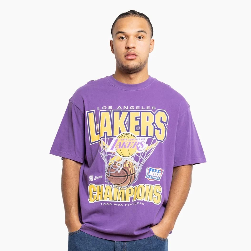 Футболка Mitchell & Ness Los Angeles Lakers Nothin’ But Net Purple Vintage T-Shirt