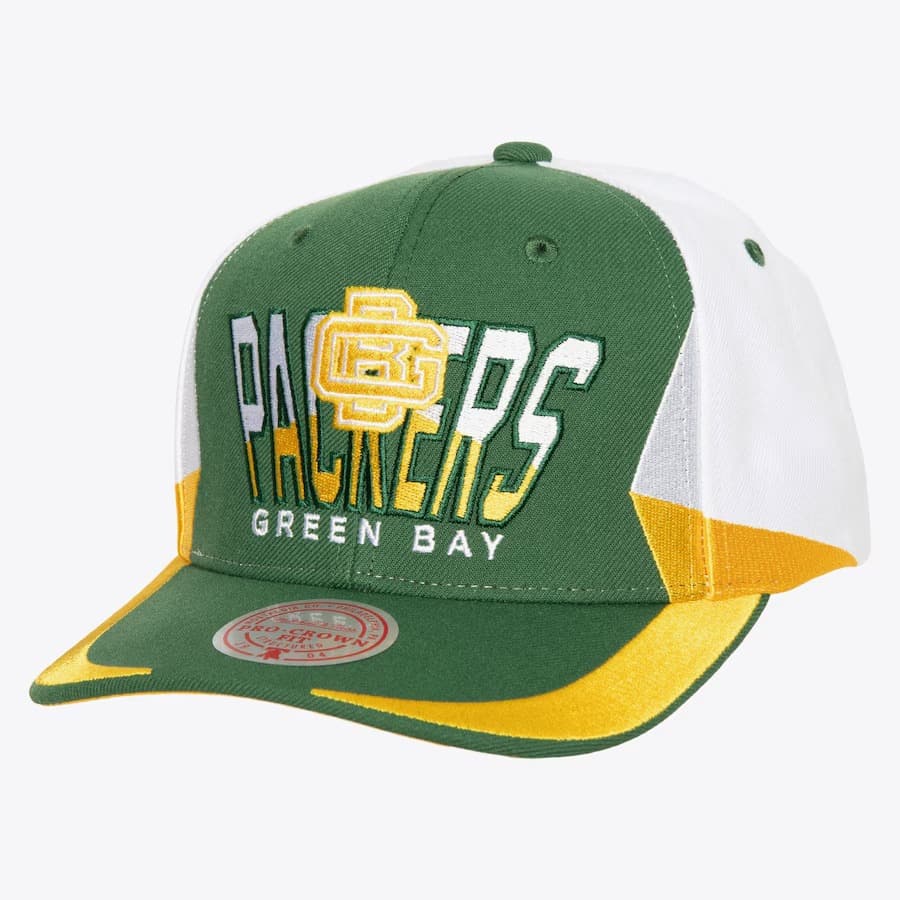 Бейсболка Mitchell & Ness Green Green Bay Packers Retrodome Pro Snapback Hat