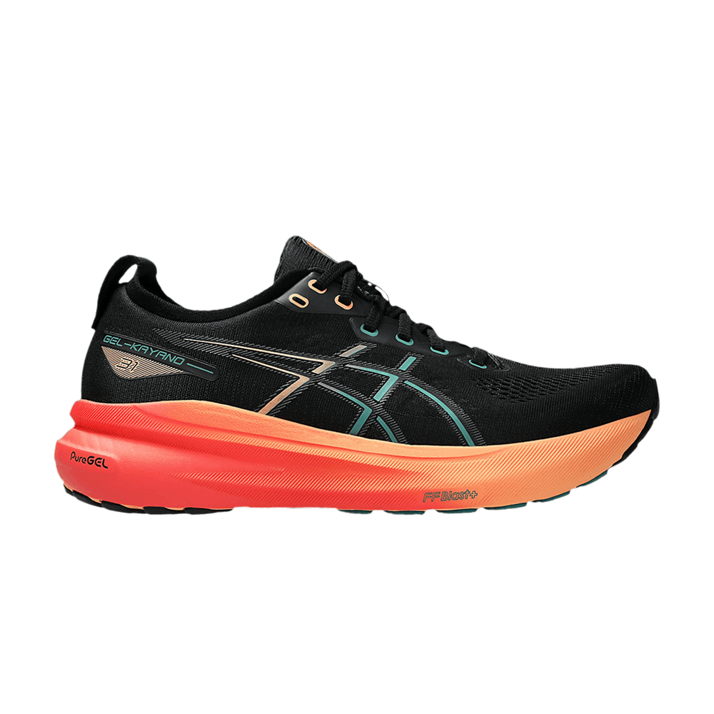 Кроссовки ASICS Gel Kayano 31 Wide 'Black Rainy Lake Orange'