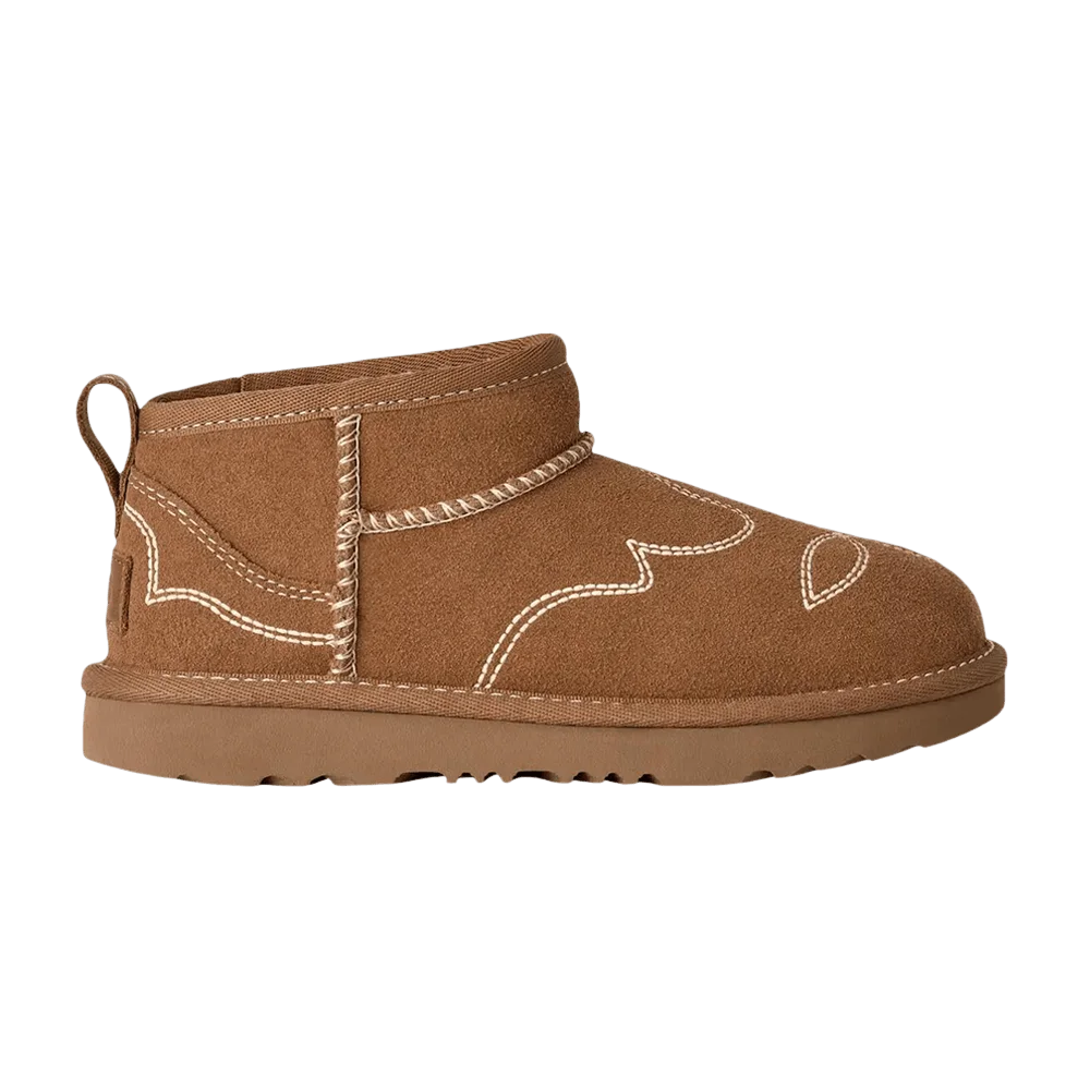 Кроссовки UGG Classic Ultra Mini Western Kids 'Chestnut'