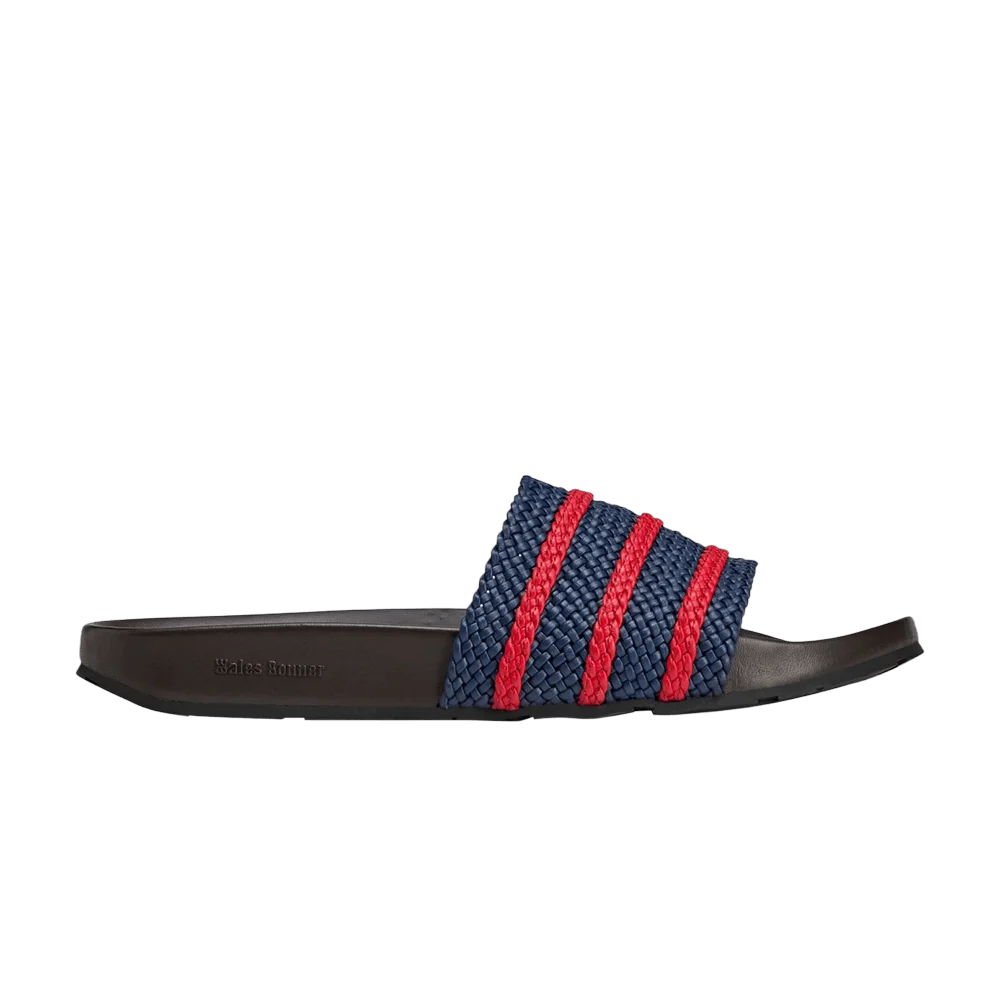 Тапочки Wales Bonner x adidas Adilette Slide 'Night Indigo Scarlet'