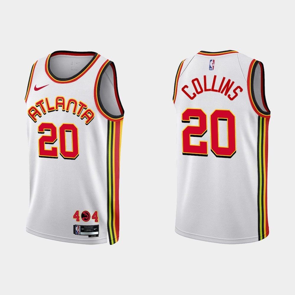 Баскетбольная джерси 2022-23 Atlanta Hawks #20 John Collins Association Edition White Jersey