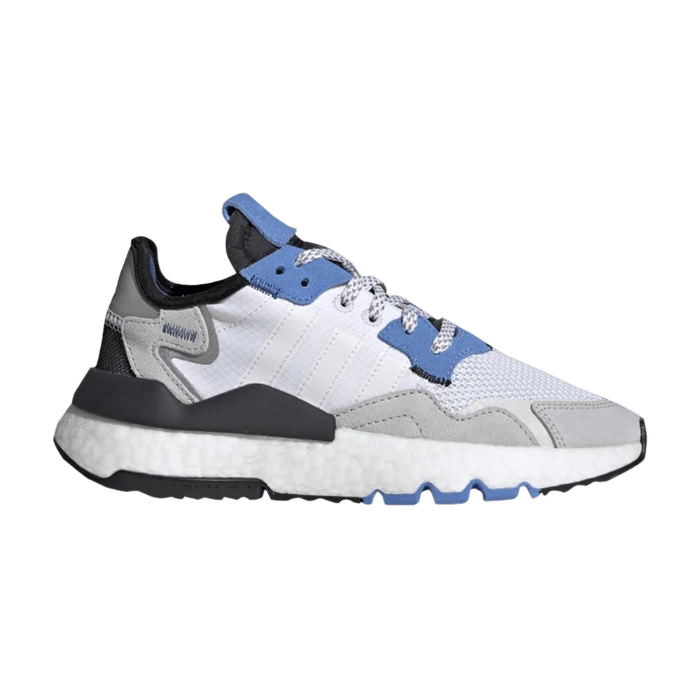 Кроссовки Adidas Nite Jogger J 'White Real Blue'