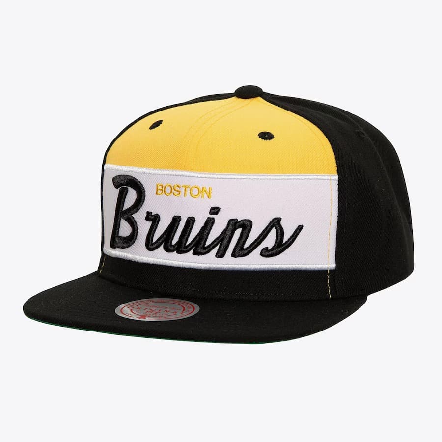 Бейсболка Mitchell & Ness Black Boston Bruins Retro Sport Vintage Snapback Hat