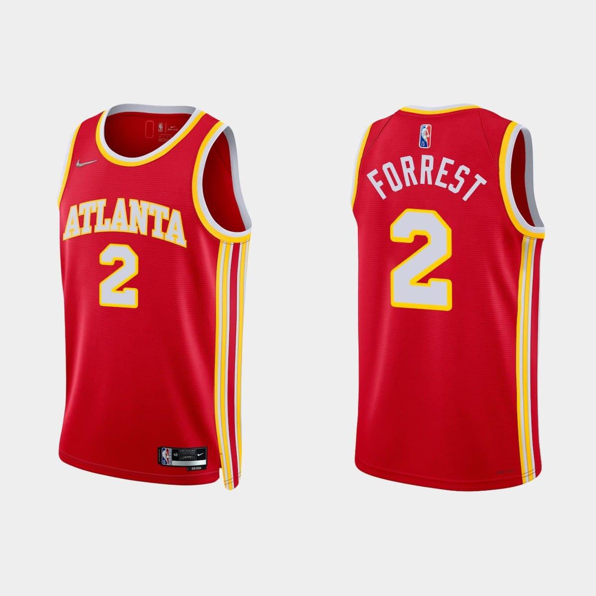 Баскетбольная джерси NBA 75th Anniversary Atlanta Hawks #2 Trent Forrest Icon Red Jersey